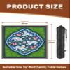 31.5" x 31.5" Mahjong Mat for Table with Carrying Bag Playful White Tigers Pink Monkeys Floral Blue Green Non-Slip Noise-Reducing Game Mat for Mahjong Poker Dominoes Board Games view 2