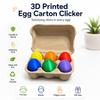 3D Printed Egg Carton Clicker, Egg Carton Keyboard Fidget, Clicker Fidget Toy, Keyboard Fidget Toy, Keyboard Clicker Fidget, 6 Egg Carton, Novelty Office Stress Relief Desk Gadget (Multicolor) view 2