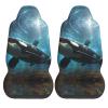 LPLSNWS Huge Killer Whales Patterned, Durable Car Seat Covers, 2-Pack Suitable for Passenger Cars, Trucks, Commercial Vehicles, and Marine Seats view 2