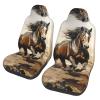 LPLSNWS Western Horse Patterned, Durable Car Seat Covers, 2-Pack Suitable for Passenger Cars, Trucks, Commercial Vehicles, and Marine Seats view 1