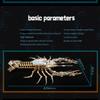 3D Metal Lobster Model Kit, 830PCS Mechanical Cyberpunk Insect DIY Assembly Puzzle, Stainless Steel Craft Model with Gear Structure, Advanced Building Kit Collectible Desk Decor Gift for Hobbyist view 3