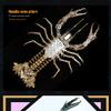 3D Metal Lobster Model Kit, 830PCS Mechanical Cyberpunk Insect DIY Assembly Puzzle, Stainless Steel Craft Model with Gear Structure, Advanced Building Kit Collectible Desk Decor Gift for Hobbyist view 4