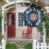 Wind Spinner for Outside, White Moon Sun Blue Background 3D Wind Chimes for Garden 10in, Funny Universe Stars Round Hanging Winds Spinner for Yard Porch Outdoor Decor view 3