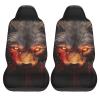 LPLSNWS Angry Red Wolf Patterned, Durable Car Seat Covers, 2-Pack Suitable for Passenger Cars, Trucks, Commercial Vehicles, and Marine Seats view 2
