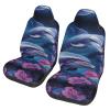 LPLSNWS Dolphin Couple Flower Patterned, Durable Car Seat Covers, 2-Pack Suitable for Passenger Cars, Trucks, Commercial Vehicles, and Marine Seats view 1