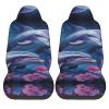 LPLSNWS Dolphin Couple Flower Patterned, Durable Car Seat Covers, 2-Pack Suitable for Passenger Cars, Trucks, Commercial Vehicles, and Marine Seats view 2