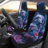 LPLSNWS Dolphin Couple Flower Patterned, Durable Car Seat Covers, 2-Pack Suitable for Passenger Cars, Trucks, Commercial Vehicles, and Marine Seats view 3
