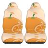LPLSNWS Cartoon Fresh Orange Patterned, Durable Car Seat Covers, 2-Pack Suitable for Passenger Cars, Trucks, Commercial Vehicles, and Marine Seats view 2