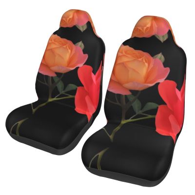 LPLSNWS Bicolor Moonflower Patterned, Durable Car Seat Covers, 2-Pack Suitable for Passenger Cars, Trucks, Commercial Vehicles, and Marine Seats