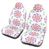LPLSNWS Rotating Purple Flowers Patterned, Durable Car Seat Covers, 2-Pack Suitable for Passenger Cars, Trucks, Commercial Vehicles, and Marine Seats view 1