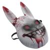 ARTIBETTER Scary Bloody Bunny Face Mask Halloween Creepy Rabbit Head Simulation Mask for Horror Party Haunted House Prop view 1