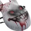 ARTIBETTER Scary Bloody Bunny Face Mask Halloween Creepy Rabbit Head Simulation Mask for Horror Party Haunted House Prop view 3