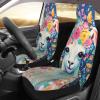 LPLSNWS Colorful Flower Camel Patterned, Durable Car Seat Covers, 2-Pack Suitable for Passenger Cars, Trucks, Commercial Vehicles, and Marine Seats view 3
