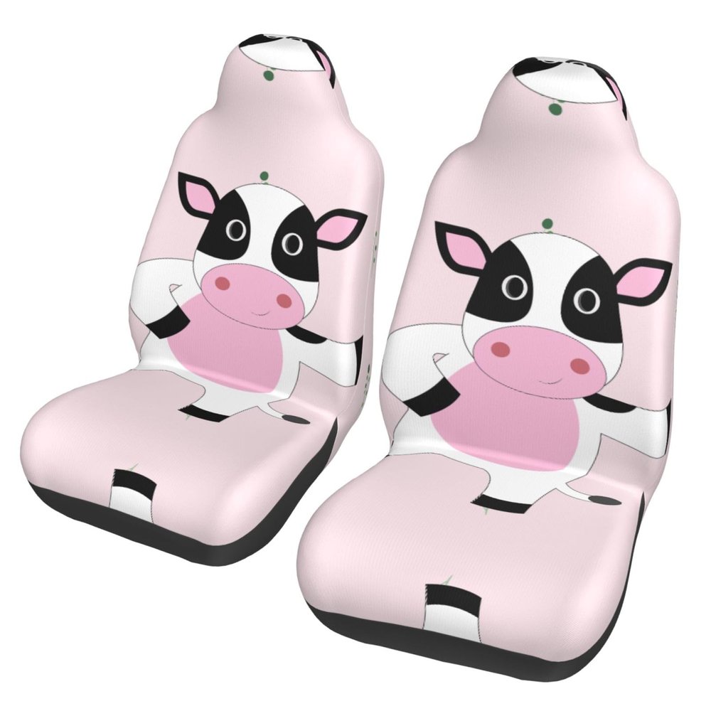 LPLSNWS Cartoon Calf Patterned, Durable Car Seat Covers, 2-Pack Suitable for Passenger Cars, Trucks, Commercial Vehicles, and Marine Seats
