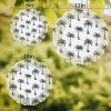 Wind Spinner for Outside, Tropical Palm Trees 3D Wind Chimes for Garden 10in, Green and White Round Hanging Winds Spinner for Yard Porch Outdoor Decor view 2