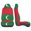 LPLSNWS Flag of Maldives Patterned, Durable Car Seat Covers, 2-Pack Suitable for Passenger Cars, Trucks, Commercial Vehicles, and Marine Seats view 2