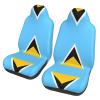 LPLSNWS Flag of Saint Lucia Patterned, Durable Car Seat Covers, 2-Pack Suitable for Passenger Cars, Trucks, Commercial Vehicles, and Marine Seats view 1