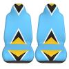 LPLSNWS Flag of Saint Lucia Patterned, Durable Car Seat Covers, 2-Pack Suitable for Passenger Cars, Trucks, Commercial Vehicles, and Marine Seats view 2