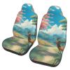 LPLSNWS Cartoon Deer Patterned, Durable Car Seat Covers, 2-Pack Suitable for Passenger Cars, Trucks, Commercial Vehicles, and Marine Seats view 1