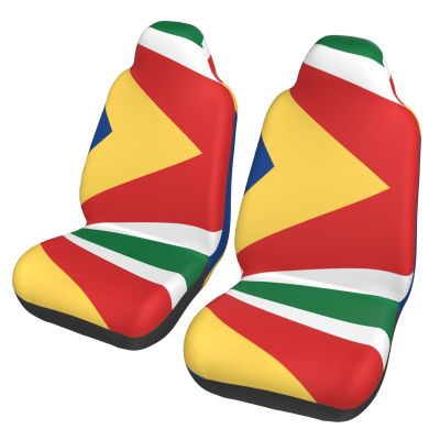 LPLSNWS Flag of Seychelles Patterned, Durable Car Seat Covers, 2-Pack Suitable for Passenger Cars, Trucks, Commercial Vehicles, and Marine Seats