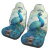 LPLSNWS Jasmine Blue Peacock Patterned, Durable Car Seat Covers, 2-Pack Suitable for Passenger Cars, Trucks, Commercial Vehicles, and Marine Seats view 1