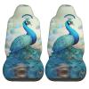 LPLSNWS Jasmine Blue Peacock Patterned, Durable Car Seat Covers, 2-Pack Suitable for Passenger Cars, Trucks, Commercial Vehicles, and Marine Seats view 2