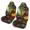 LPLSNWS Lots of Fresh Vegetables Patterned, Durable Car Seat Covers, 2-Pack Suitable for Passenger Cars, Trucks, Commercial Vehicles, and Marine Seats view 1