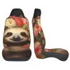 LPLSNWS Sloths Wearing Flowers Patterned, Durable Car Seat Covers, 2-Pack Suitable for Passenger Cars, Trucks, Commercial Vehicles, and Marine Seats view 4