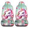 LPLSNWS Pink Unicorn Patterned, Durable Car Seat Covers, 2-Pack Suitable for Passenger Cars, Trucks, Commercial Vehicles, and Marine Seats view 2