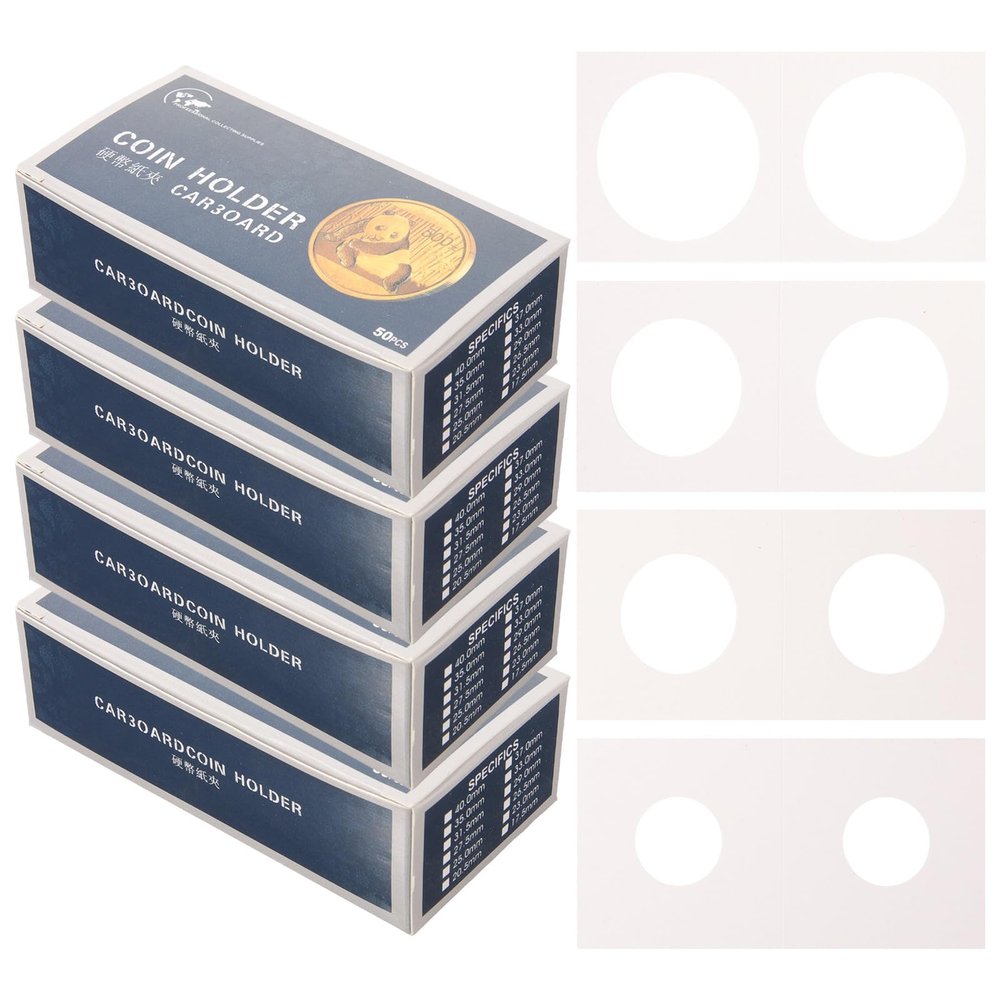 Beaupretty Professional Coin Holder Paper Clips 200pcs Assorted Sizes 20.5mm-40mm Coin Collecting Supplies for Collectors for Collection and Display
