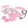 Pink Scrubs Plush Outfit 6 to 10 INCH Doll Clothes Medical Dress Up Outfit Gift for ids view 1