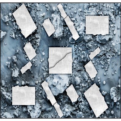 40K 11th Edition Neoprene Terrain Area Footprints Icefall