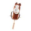 Omquot Horse Stick Toy, Reliable Balance Development, Plush Tailstock Toy, Cute Look for Indoor and Outdoor Use for and Toddlers (Coffee) view 2