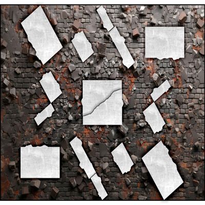 40K 11th Edition Neoprene Terrain Area Footprints Grimstone