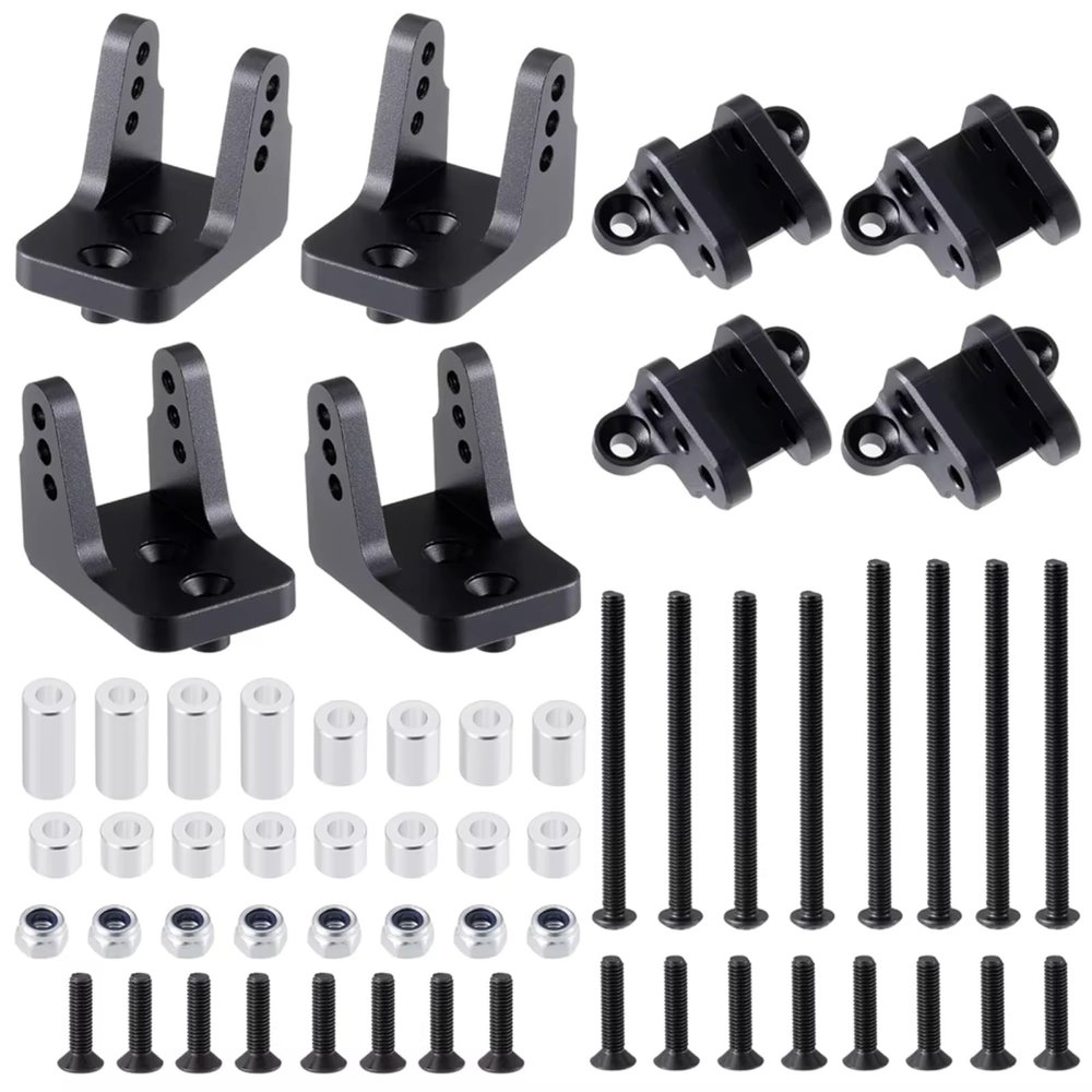 RC Modifications Spare Compatible With LOSI 1/8 For LMT 4WD RC Car Upgrade Parts Aluminum Alloy Upper & Lower Shock Mount Bracket Set