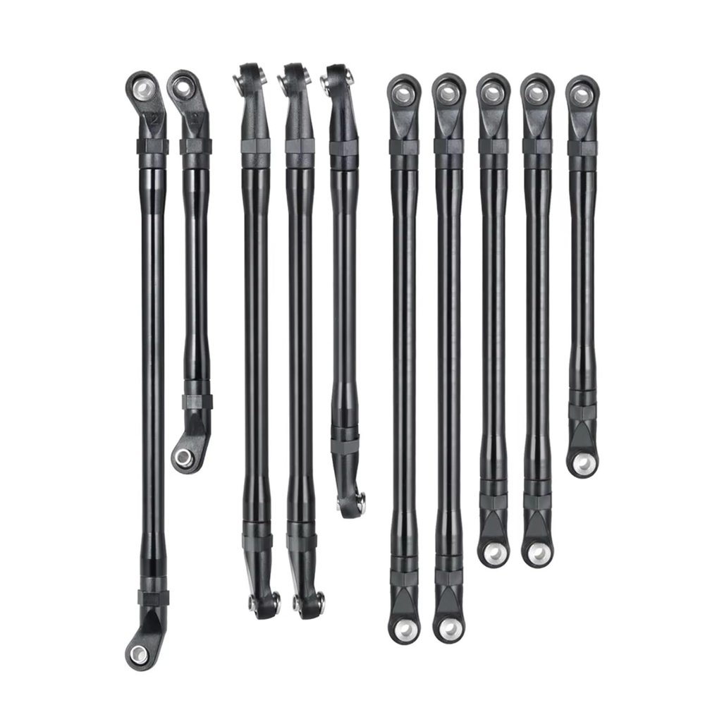 Adjustable Pull Rod For Axial For SCX10 II 90046 1/10 10Pcs Aluminum For Chassis Links And Plastics Rod End RC Crawler Car Parts And Accessories Replacement Use