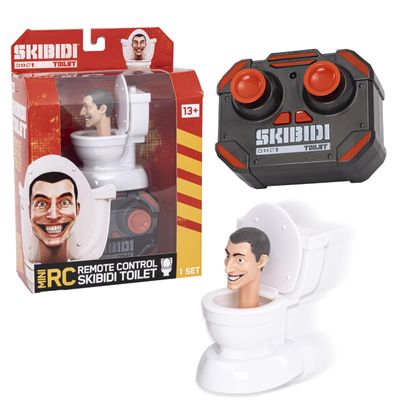 Skibidi Toilet Mini RC, YouTube Animation Sensation, 3.5" Remote Control Toilet Head Action Figure, Officially Licensed Skibidi Toilet Merch