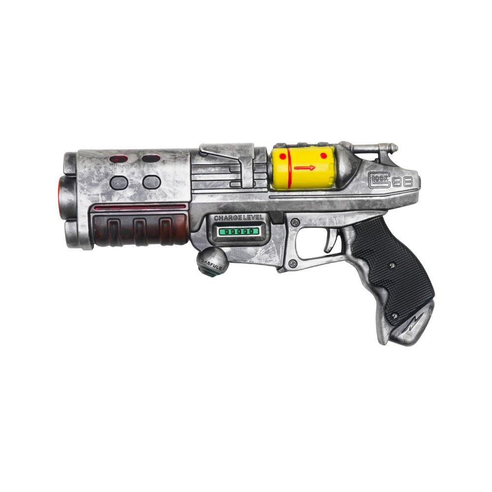 Foam Display Blaster 12.5" Industrial Retro Design, Solid High-Density Build, Non-Functional Cosplay Piece for Adult Collection