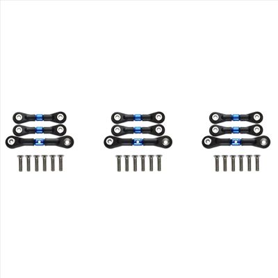 Adjustable Pull Rod For TT-02 TT-02T TT02T 1/10 9Pcs Steering Link Rod Servo Rod Blue RC Car Tracked Vehicle Parts And Accessories Upgrade Replacement And Use