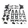 Adjustable Pull Rod For Ud1201 Ud1202 Pro 1/12 Metal Steering Cup Front And Rear Suspension Arm Shock Tower Link Kit RC Car Upgrade Parts Accessories Replacement(Black) view 1