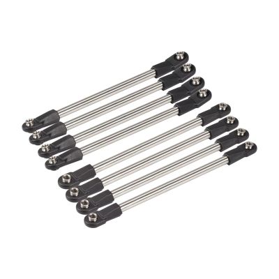 Adjustable Pull Rod For SCX10 275WB D90 TF2 1/10 8Pcs Stainless Steel 275mm Wheelbase Links Set With M4 Rod Ends RC Car Parts And Accessories Upgrades Replacement