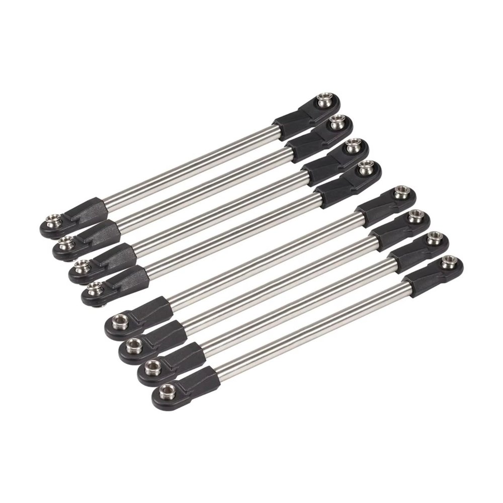 Adjustable Pull Rod For SCX10 275WB D90 TF2 1/10 8Pcs Stainless Steel 275mm Wheelbase Links Set With M4 Rod Ends RC Car Parts And Accessories Upgrades Replacement