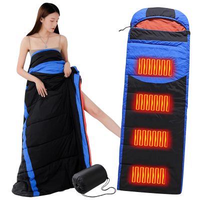Flexible USB Propelled Warmed Bedding Modifiable Warmth Backpacking Addition Permanent Polyster Insulated Building Flame Edition Electric Slumbering Bag