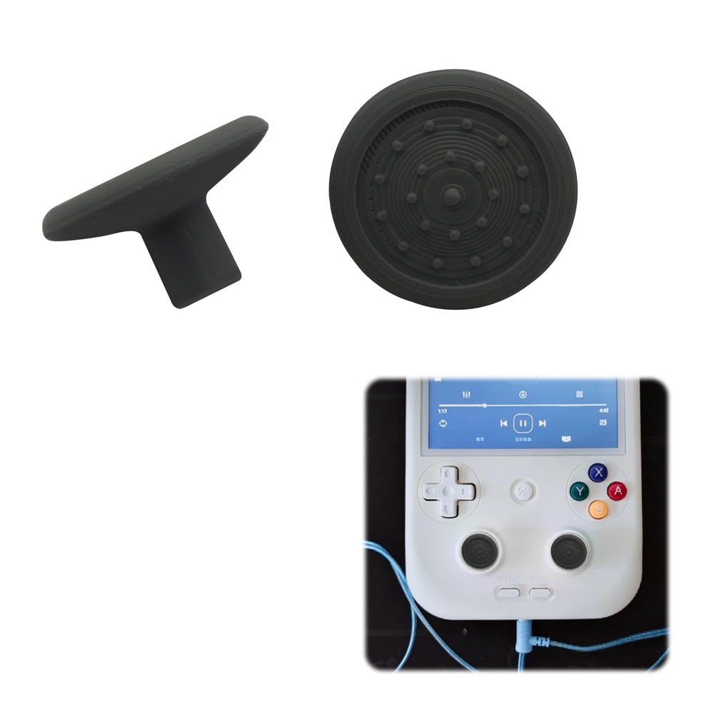 Joystick Cap Replacement Parts for Anbernic RG406V / RG406H / RG476H / RG477M Gaming Console Rod Cover Anti-Slip Anti-loosening, Reinforced and Stable, Repair and Modification Parts (Black)