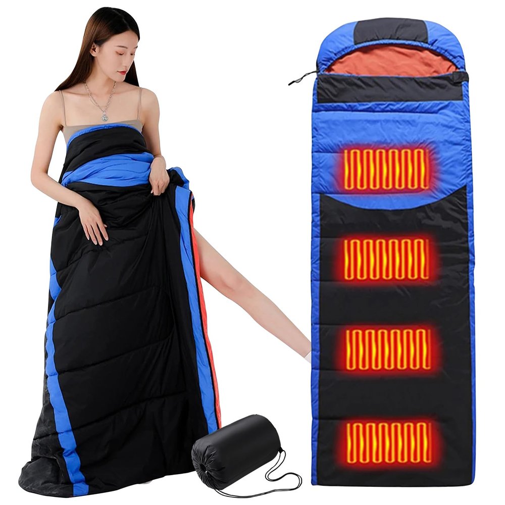 Outdoor Electric Slumbering Bag USB Heating Structure Modifiable Warm Soft Polyster Fabric Constant Use Modifiable Temperature Slumbering Bag