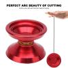 Alloy Yoyo Ball Competition Yoyo Toy, Professional Metal Yo - Yo for 1A/3A/5A Tricks, Includes 3 Replacement Strings and Glove Set for Teens and Adults (Red) view 3
