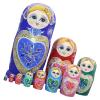 Rulbelok 10Pcs Traditional Babushka Russian Nesting Dolls Hand Painted Wood Matryoshka Nesting Dolls Folk Arts Collectible Figure Stacking Toy for Children Education view 4