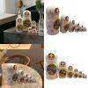 Rulbelok Artistic Russian Nesting Toy Unique Hand Painted Wooden Dolls for Collection Russian Stacking Toy 7 Wooden Girl Matryoshka Nesting view 2