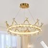 Chaners,Modern Led Crystal Crowncrystald with Remote Control Infinitely Height Adjustable Suitable for Child Room Bedroom Liviroom/All (Large) view 1