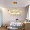 Chaners,Modern Led Crystal Crowncrystald with Remote Control Infinitely Height Adjustable Suitable for Child Room Bedroom Liviroom/All (Large) view 3